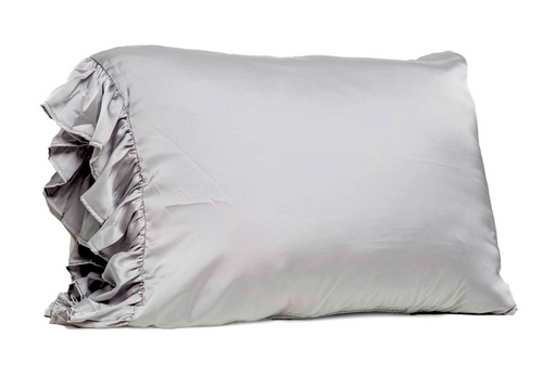#N853 Ruffled Standard Silky Pillowcase