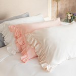 #N853 Ruffled Standard Silky Pillowcase