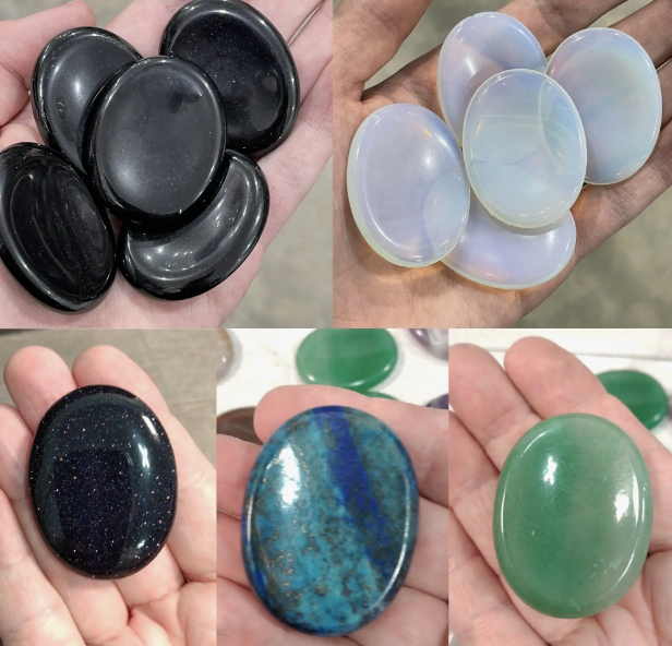 #P335 Worry Stone Assorted Gemstones