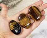 #P348 Palm Stone Tigers Eye | Crystal Palmstones