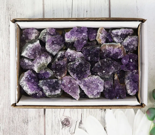 #P355 Amethyst Mini Clusters Flat - Grade A | Amethyst Crystal