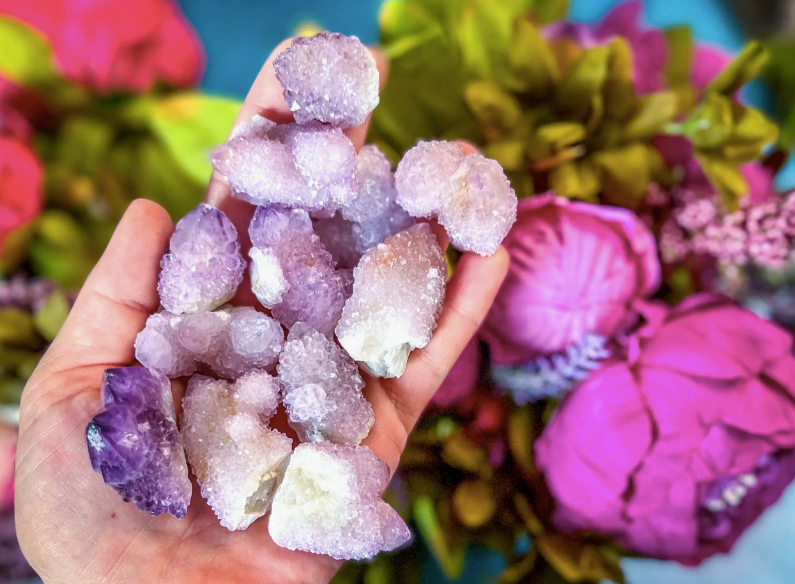 #P360 Ethically Sourced Spirit Amethyst Quartz Clusters, Cactus Quartz