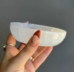 #P374 Selenite Oval Crystal Bowl