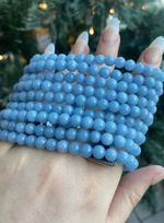 #P381 Angelite Beaded Bracelet