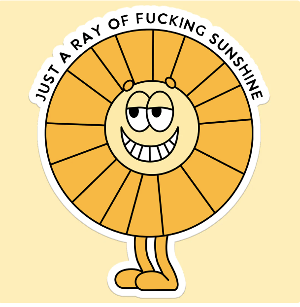 Funny Stickers Ray Of Sunshine