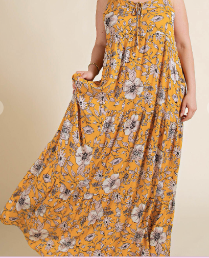 #P537 Show Your Flowers Maxi Dress