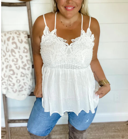 SPRING GRACE LACE TANK TOP