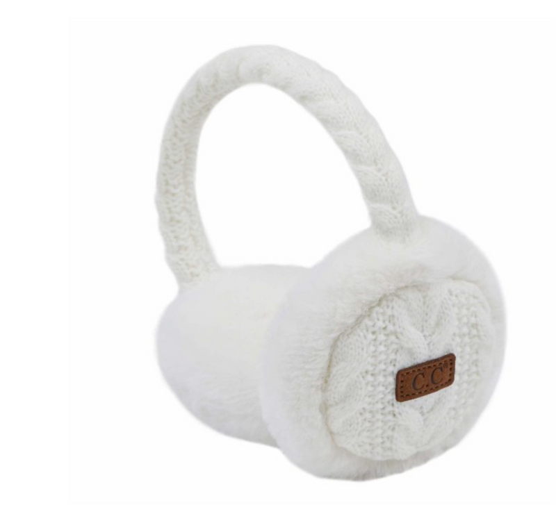 #F37 Cable Knit Adjustable CC Earmuffs