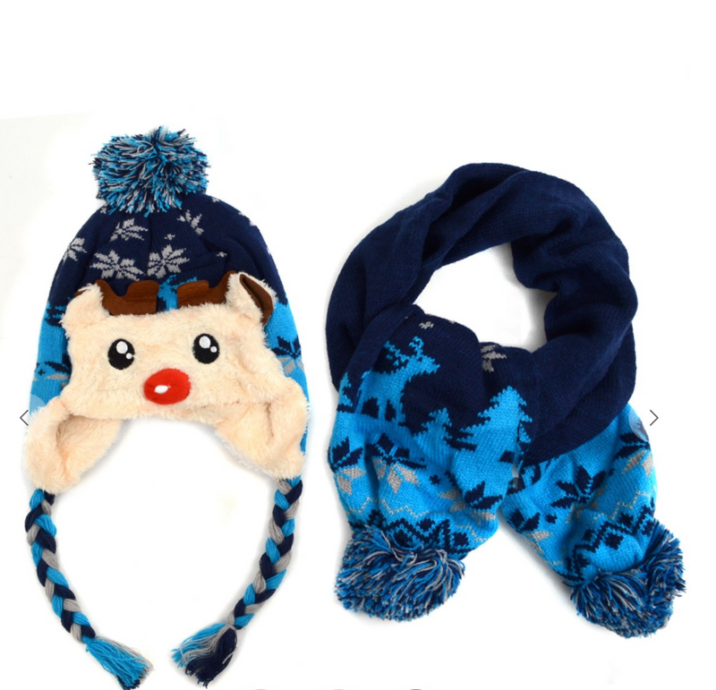 #H54 Kids Hat and Scarf Set