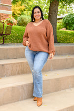 Seasonal Shift Long Sleeve Knit Sweater In Toffee