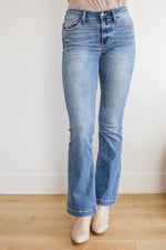 Shauna Mid Rise Braided Belt Loop Jeans