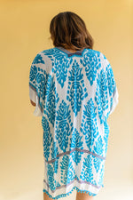 Side Trip Draped Kimono in Teal