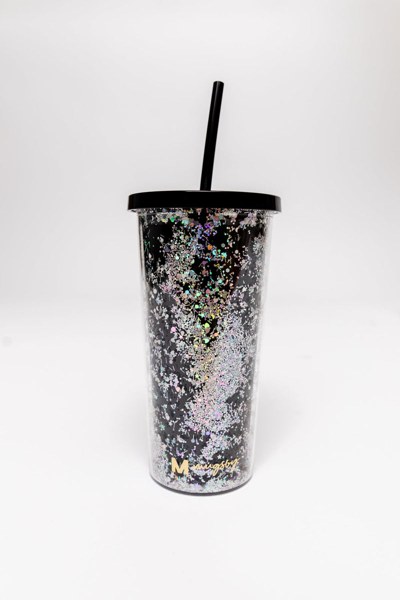 Silver Glitter Travel Cup