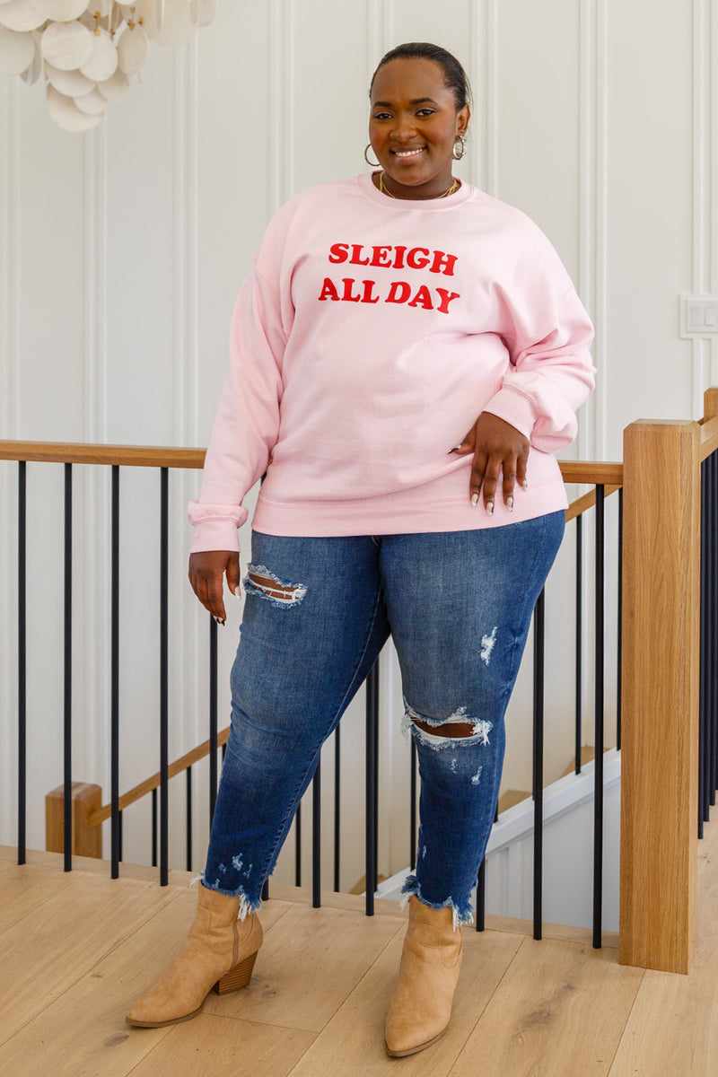 Sleigh All Day Sweatshirt In Pink