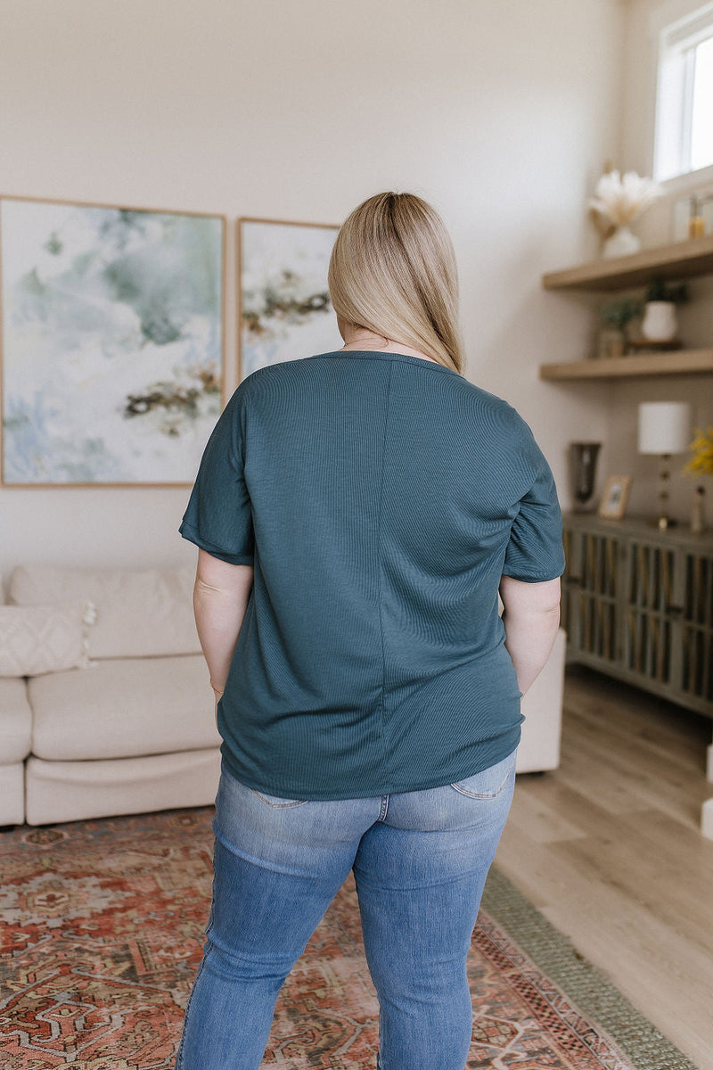 So Good Relaxed Fit Top in Dark Teal