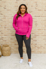 Staying Swift Activewear Jacket in Raspberry