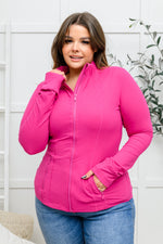 Staying Swift Activewear Jacket in Raspberry