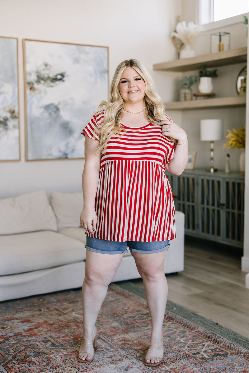 Summer Stripes Babydoll Top