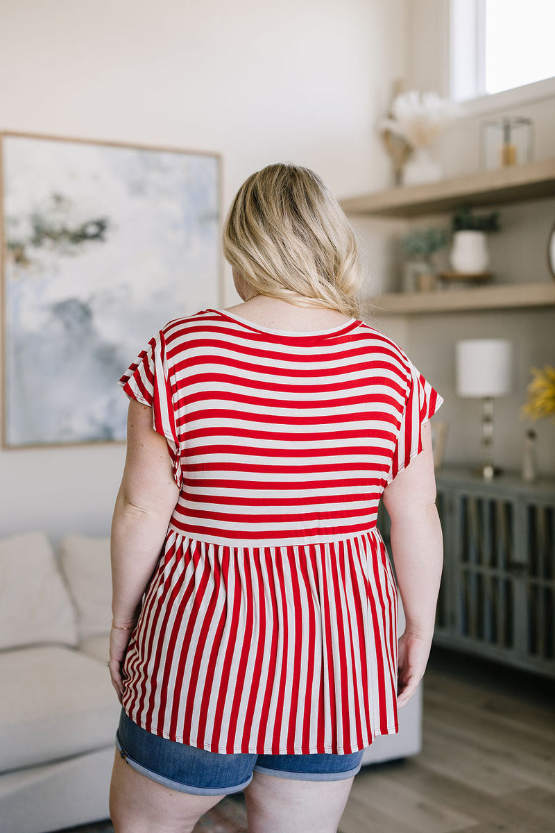 Summer Stripes Babydoll Top