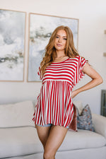 Summer Stripes Babydoll Top