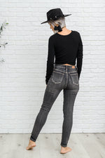 Tabitha Front Yoke Skinny Black Wash Jeans