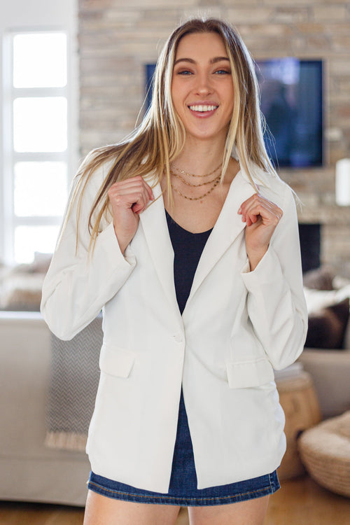 The Harvard Blazer in White