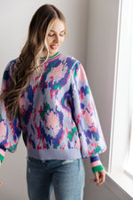 The Long Goodbye Abstract Print Sweater