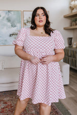 The Moment Checkered Babydoll Dress