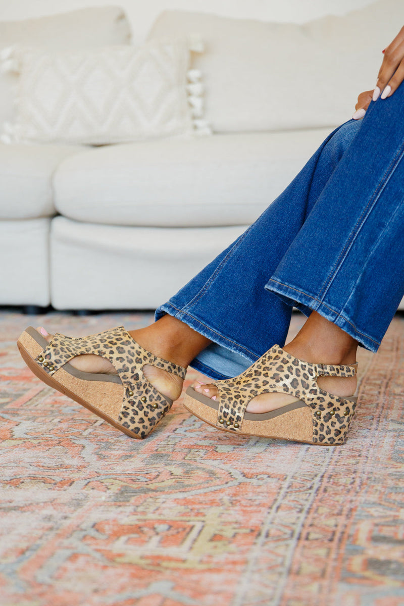 Faux Fur Leopard Print Wedge Sandals - Size 6. | eBay