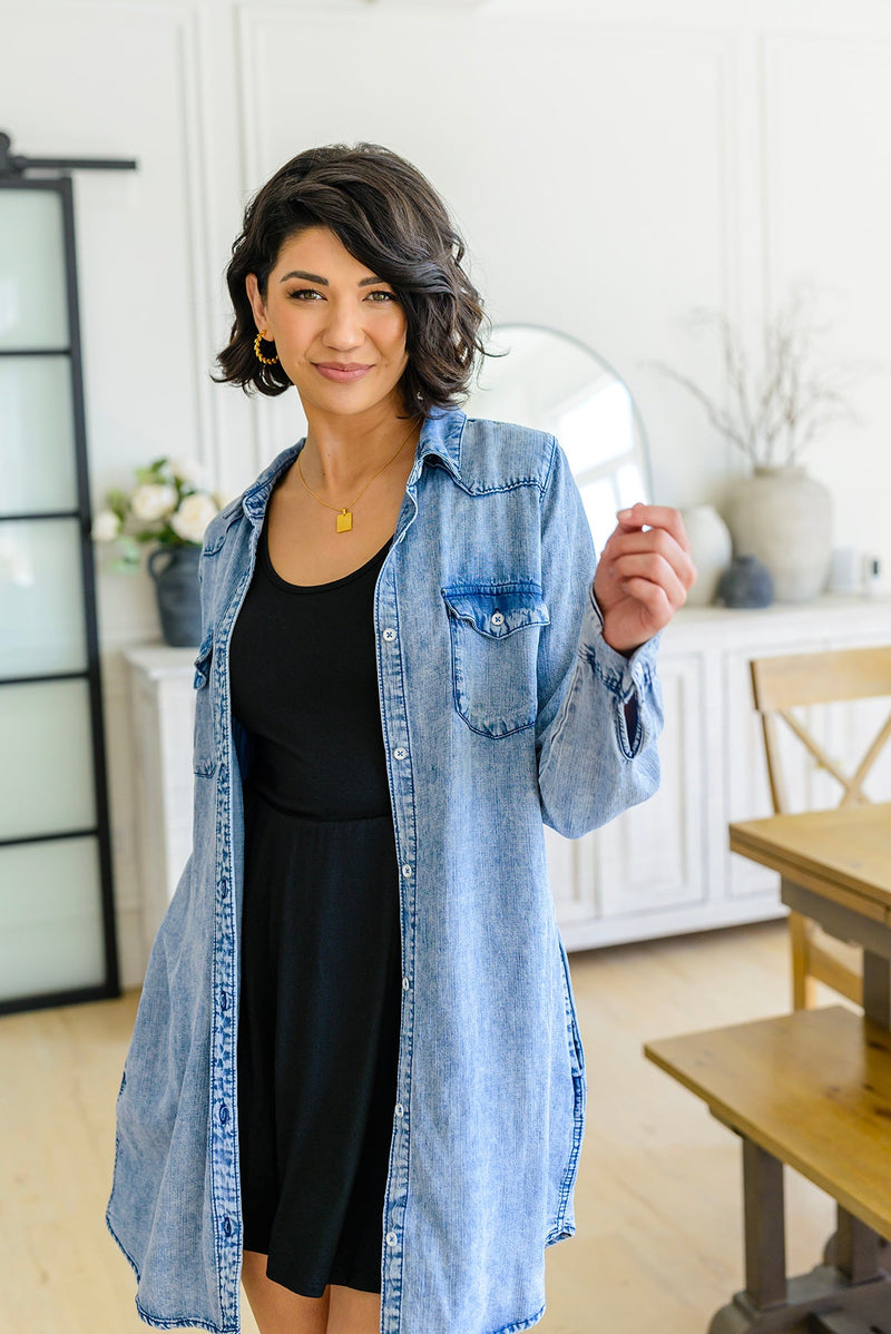 Westward Calling Chambray Button Up Shirt