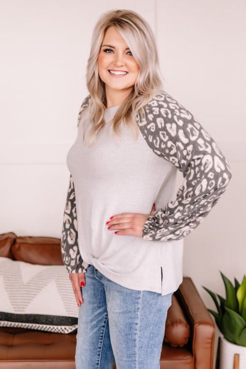 Tie Yourself In Leopard Knots Pullover