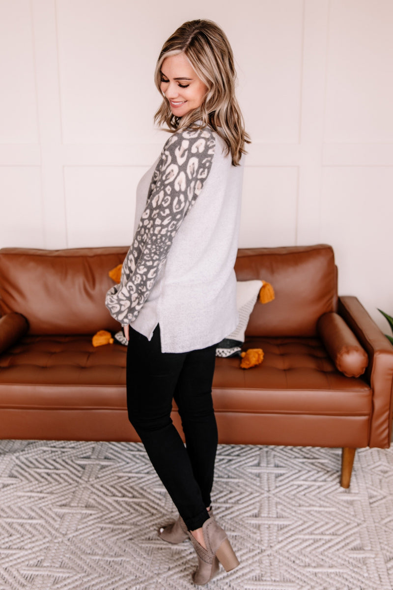 Tie Yourself In Leopard Knots Pullover