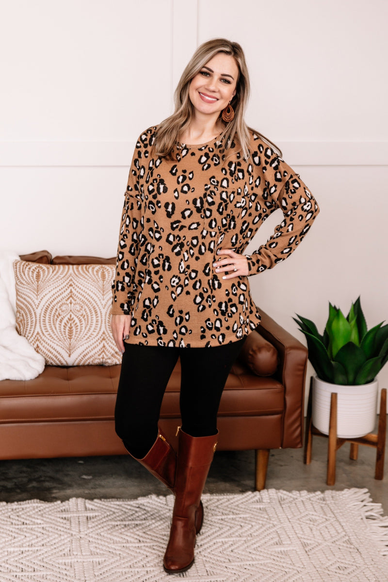 When You Know, You Know Mocha Leopard Knit Top