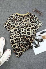 Leopard PRAY Print Bleached T-Shirt