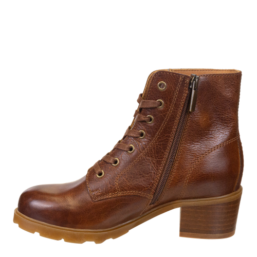 OTBT - ARC in BROWN LEATHER Heeled Ankle Boots