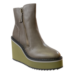 NAKED FEET - AVAIL in GREIGE Wedge Ankle Boots