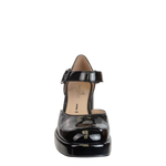 NAKED FEET - ESTONIA in BLACK PATENT Heeled Clogs