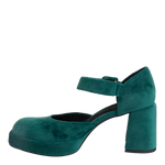 NAKED FEET - ESTONIA in EMERALD Heeled Clogs