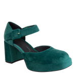 NAKED FEET - ESTONIA in EMERALD Heeled Clogs