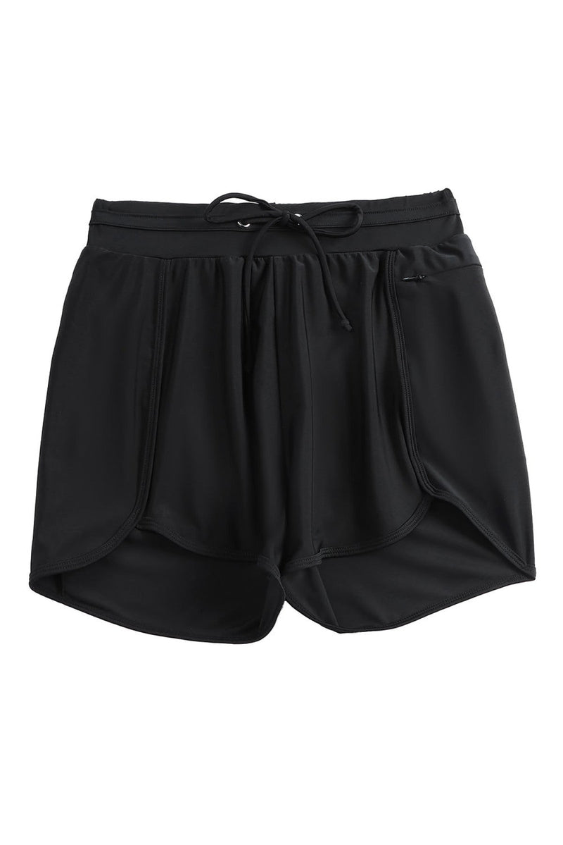 Zip Pocket Drawstring Swim Bottom