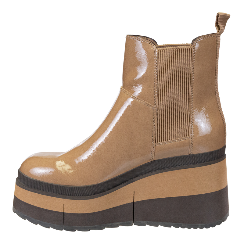 NAKED FEET - GUILD in BEIGE Platform Chelsea Boots