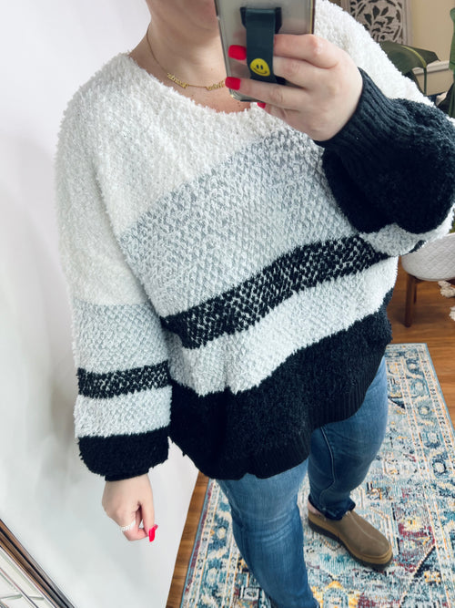 Hold Onto Love Color Block Sweater