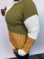 #K701 Firmly In The Neutral Block Sweater