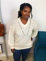 #K893 Bend In The Road Sweater (Ivory)