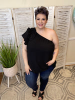 #K123 Put A Bow On It off Shoulder Top