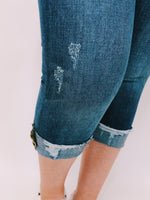 #K314 Hot & Dangerous Cuffed Judy Blue Skinny Capri
