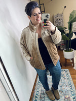 Nights On Broadway Jacket in Taupe