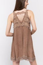 #L57 Queen Angeline Lacey Brown Top