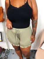 #K808 My Relax Day POL Shorts (Olive)