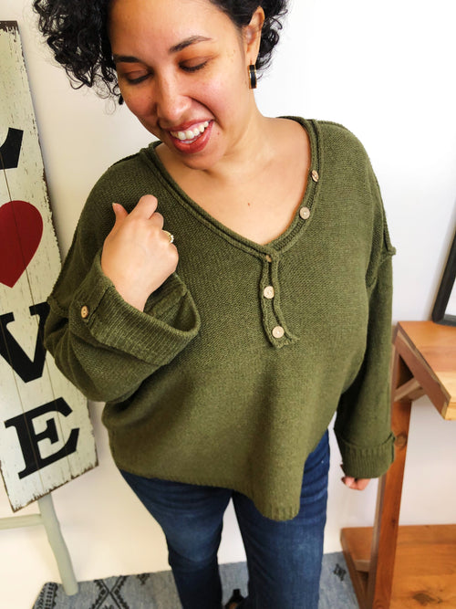 #L623 To Be Loved Sweater (Olive)